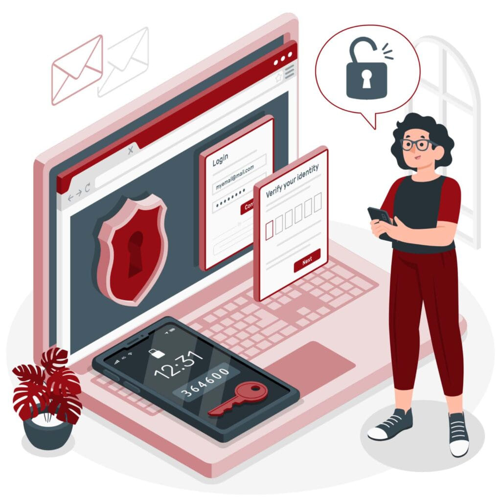 Two factor authentication graphic