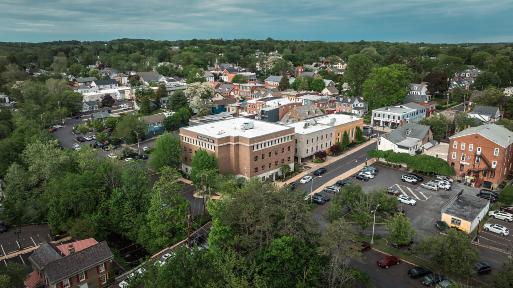 Newtown city location - aerial view