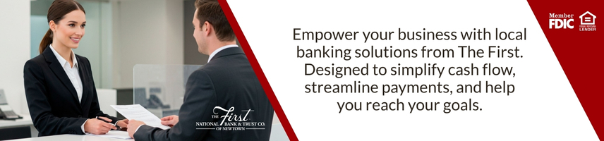 Empower your business with local banking solutions from The First. Designed to simplify cash flow, streamline payments, and help you reach your goals.