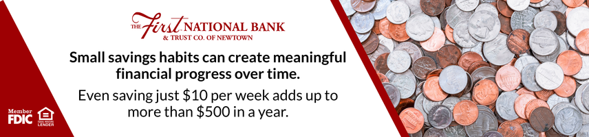 Small saving habits can create meaningful financial progress over time. Even saving just $10 per week adds up to more than $500 in a year.