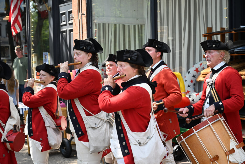 FNBN Newtown Day - America 250 Celebration - Redcoats cosplay playing instruments