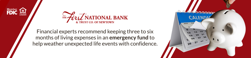 Financial experts recommend keeping three to six months of living expenses in an emergency fund to help weather unexpected life events with confidence.